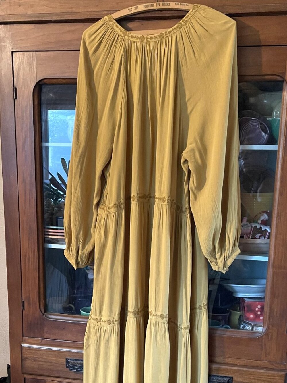 Mustard Yellow Old Navy Boho Maxi Dress - Size XL - Picture 3 of 7
